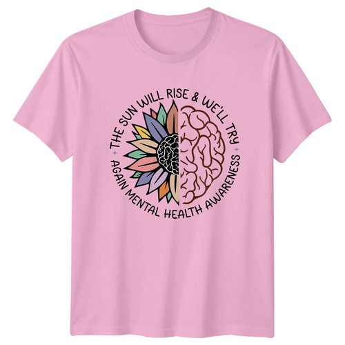Camiseta The Sun Will Rise Mental Health Awareness Sunflower Brain - Imagen 8 de 10