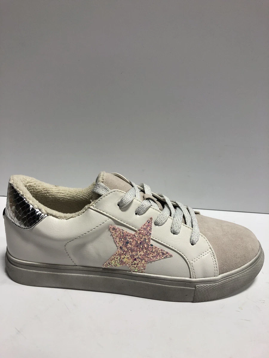 Steve Madden Big Kids JRezume White Star Sneakers Girls Size 5