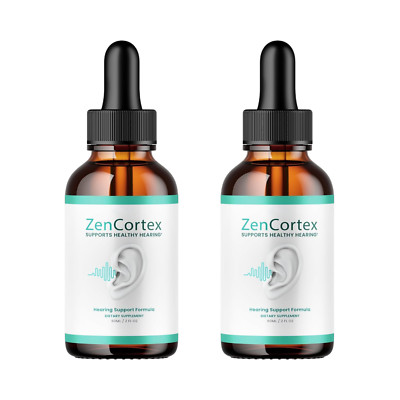 2-Pack Zen Cortex Oral Drops To Support Healthy Ears, ZenCortex Hearing