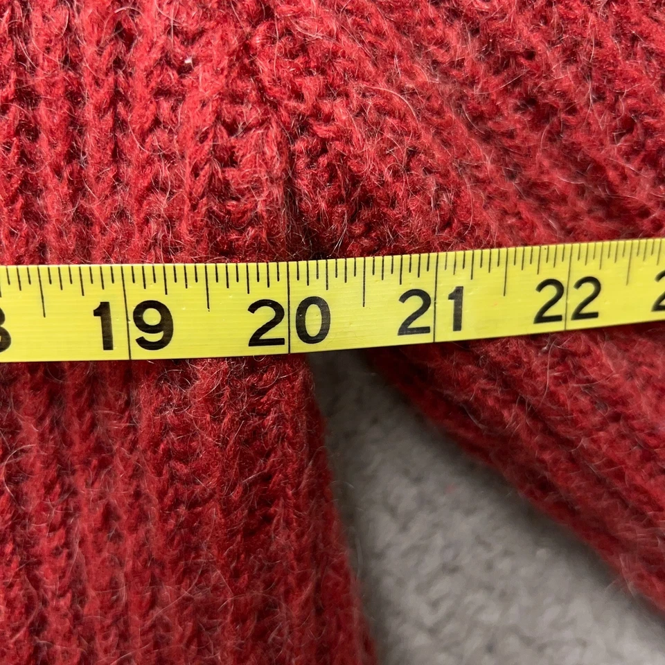 New York & Co Cardigan Sweater Cape Womens Large Red Wool Blend Casual Vintage - Image 3 of 4