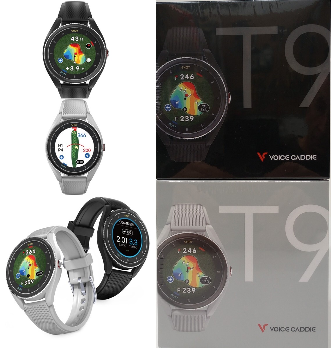 yatarou1016 VOICE CADDIE T9 Buy Voice Caddie T9 Golf GPS Watch | Green Undulation, Color