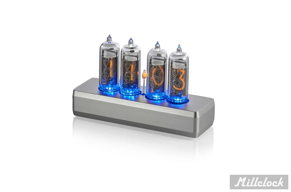 Reloj Tubo Nixie en 4 Tubos IN-14 || Caja Aluminio Montada Negro o Plateado Foto 3 de 4