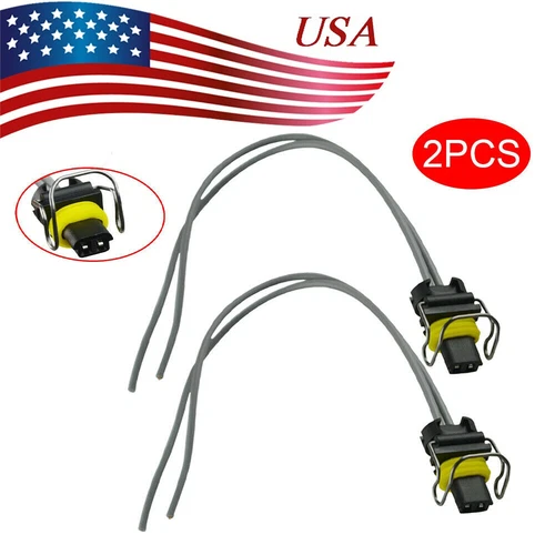 2Pcs Turbo VGT Solenoid/IPR Pigtail Connector For Ford Powerstroke 6.0L Diesel