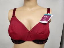 BRA UW OLGA 35063 by Warner's Luxury Lift Full-Figure Full Coverage Pomegranate