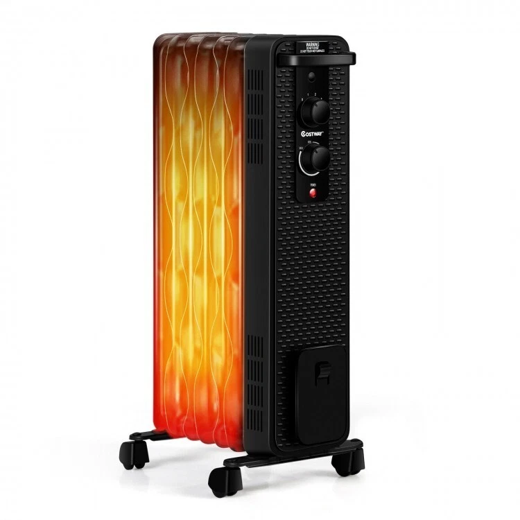 Portable Oil-Filled Radiator Electric Space Heater 1500 W Comfort Heating  Block | eBay