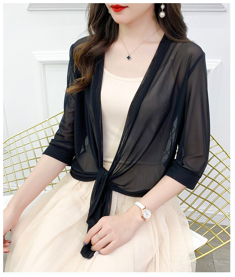 Купить Women's 3/4 Sleeve Sheer Mesh Bolero Shrug Open на Аукцион из  Америки с доставкой в Россию, Украину, Казахстан