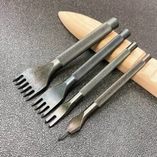 3/4mm Leather Craft Pricking Iron Diamond Stitching Chisel Hole Punch Tool DIY