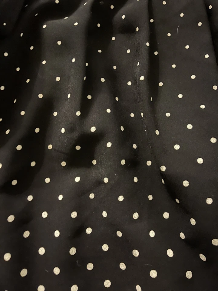 KORET med 32 clásico mod Falda Lunares MIDI Años 80 90 Bibliotecario Negro Blanco Foto 3 de 4