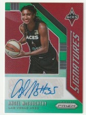 ANGEL McCOUGHTRY 2020 WNBA PRIZM #SGAMC - SIGNATURES AUTO PRIZM - LOS VEGAS ACES