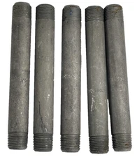 (Qty 5) 3/8" x 5" NPT x OAL Pipe Nipples - SCH 80 - A/SA106-B Carbon Steel