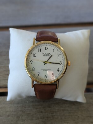 Montre Homme Vintage ACQUA - Ton Or - Affichage Analogique - Technologie INDIGLO