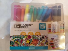 New 60 Ct Pen Gear Ultra Fine Permanent Markers Storage Case