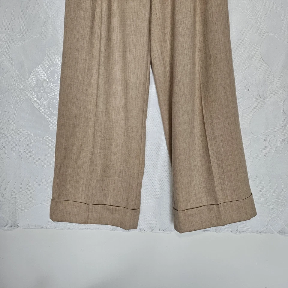 Pantalones Robert Rodriguez Mujer Talla 4 Lana Puño Pierna Ancha Boho Light Academia Boho Foto 4 de 4