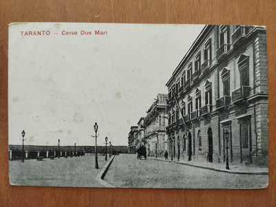 TARANTO -CORSO DUE MARI TRAVEL. VINTAGE POSTCARD