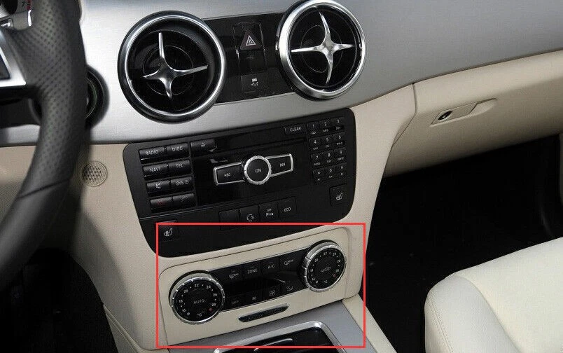 Central AC Button Control For Mercedes-Benz GLK 2013-2015 Cover Trim Wood Grain — 第 4/4 张图片