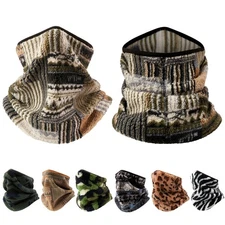 Neck Gaiter Bandana Face Mask Winter Fleece Scarf Gator Cover Head for Men Women