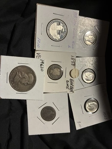 Mixed 90% Silver Lot Seated Liberty Mercury Roosevelt Dime Proof Quarter Etc