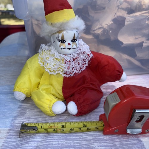 Set Of 2- Vintage Artmark Porcelain Clown Doll 9” - Made In China - Picture 2 of 6