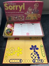 Vintage Sorry! 1980 Board Game By Waddingtons. 100% complete. 