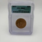 1911 $10 US Indian Head Gold Eagle Coin - ICG-MS62 - Collectors!