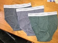 Vintage HANES Fashion Briefs Deadstock NIP Discontinued NOS Grey Waistband