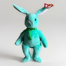 Ty Beanie Baby Hippity the Green Bunny Plush Toy  4119 /Collectible