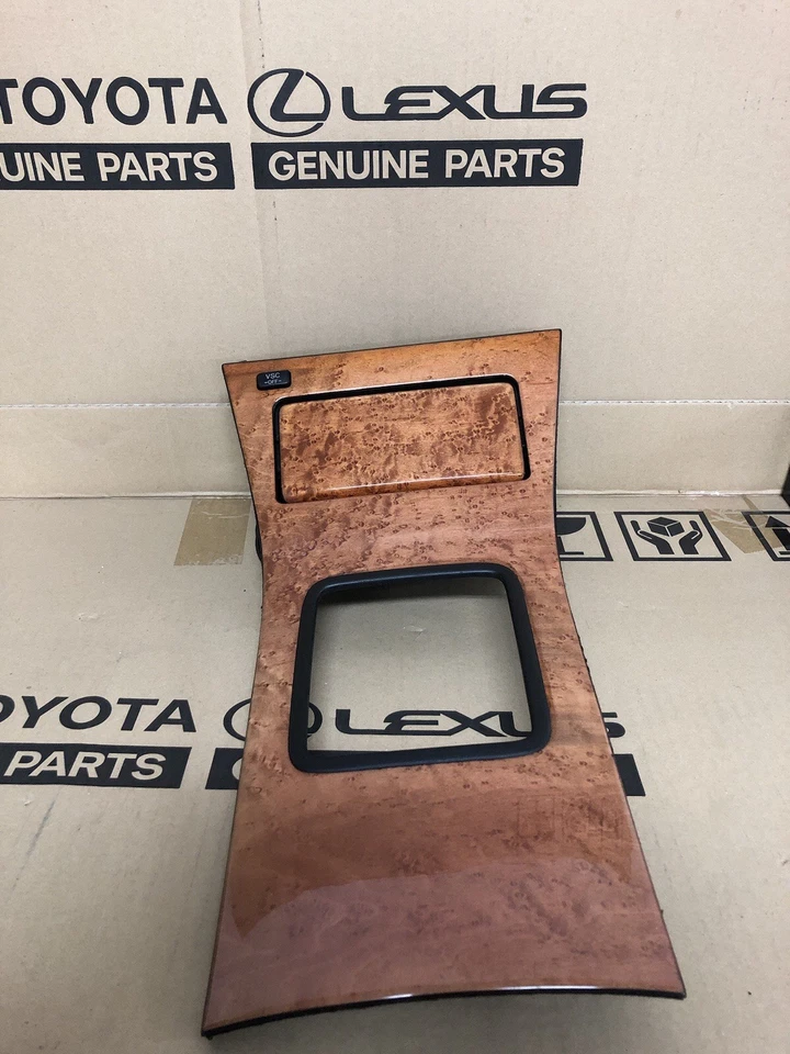 1998 1999 2000 LEXUS LS400 FRONT CENTER CONSOLE WOOD GRAIN GEAR SHIFTER TRIM OEM - image 3 of 4