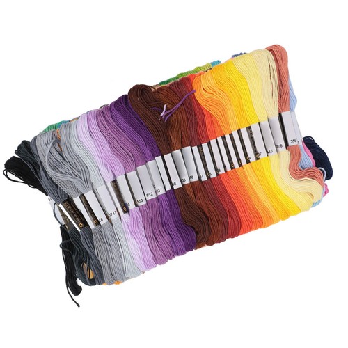 100 Skeins Embroidery Thread Polyester 6 Strands Bright Rich Colors Embroi. - Picture 11 of 12
