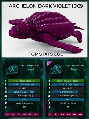 Archelon Top Stats - EGG PAIR -  Ark Survival Ascended Official PVE PC/XBOX/PS5