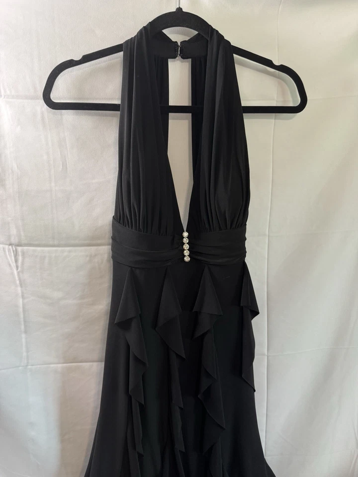 BETSY & ADAM Black Sweetheart Dress Formal Evening Gown 8 - Image 3 of 4