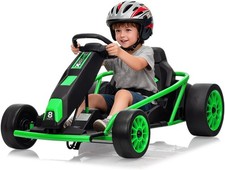 Ride On Go Kart for Kids,Fast Drifting Circling Car,Electric Ride Toy Slow-Green