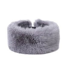 Fluffy Outdoor Windproof Ski Cap Imitation Fox Fur Elastic Beanies CapDIY Turban