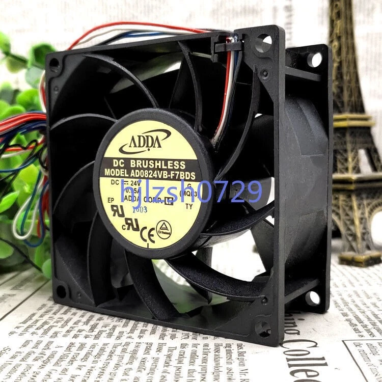 1pc  AD0824VB-F7BDS 24V 0.95A 8038 8CM 4-wire Cooling Fan - Image 2 of 3