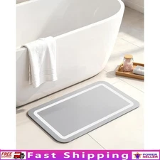 Space-Saving Bath Mat Quick Dry Non-Slip Absorbent Rug Small Bathrooms RVs New