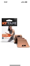 KT Tape Cotton Elastic Kinesiology Athletic Tape 20 Ct 10” Precut Strips Beige