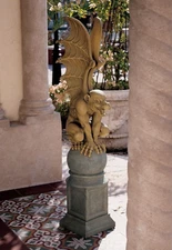 Gargoyle Statue Large Outdoor Stone Garden Vintage Antique Medieval Guardian NEW