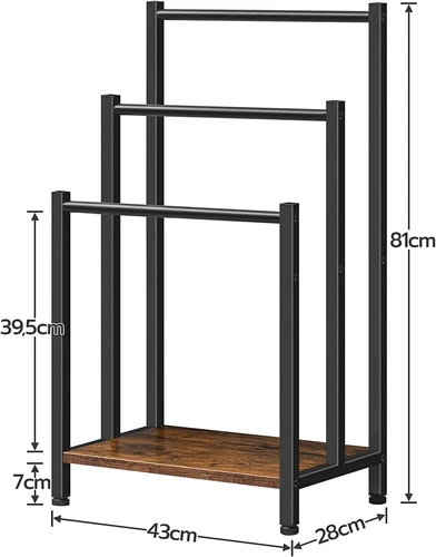 Handtuchständer Handtuchhalter Freistehend Handtuchleiter stehend mit 3 stangen - Bild 6 von 58
