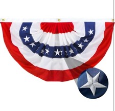 2x4 Ft American Pleated Fan Flag Bunting