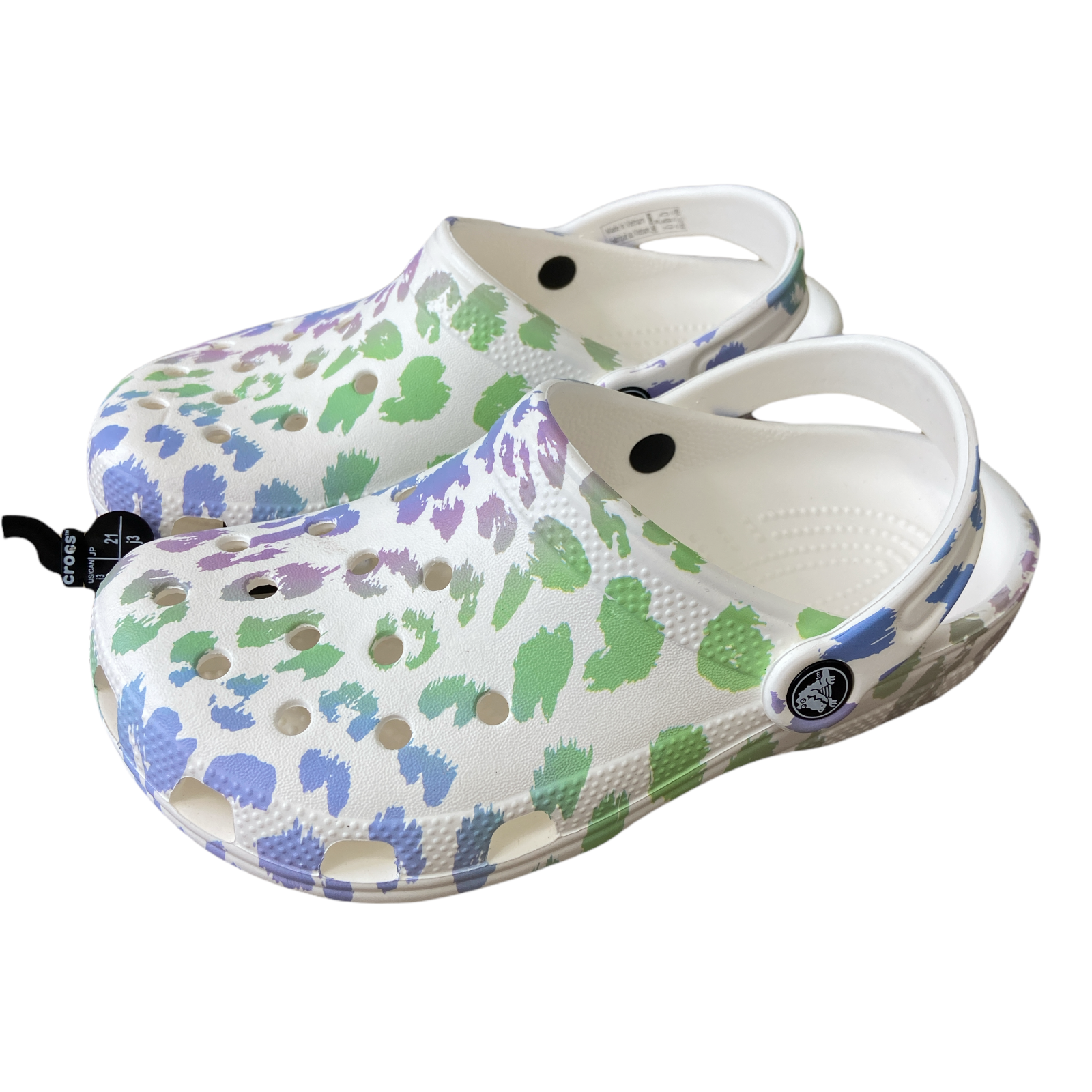 kids leopard print crocs