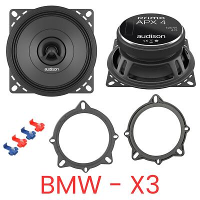 Audison APX 4 Koaxial Lautsprecher 100 mm Boxen Set kompatibel für BMW X3 (E83) 