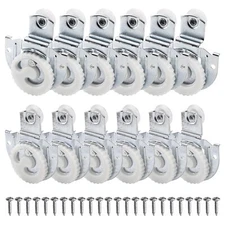 12 Pieces Closet Door Roller Sliding Wardrobe Door Wheel with 24 Pack Screws ...