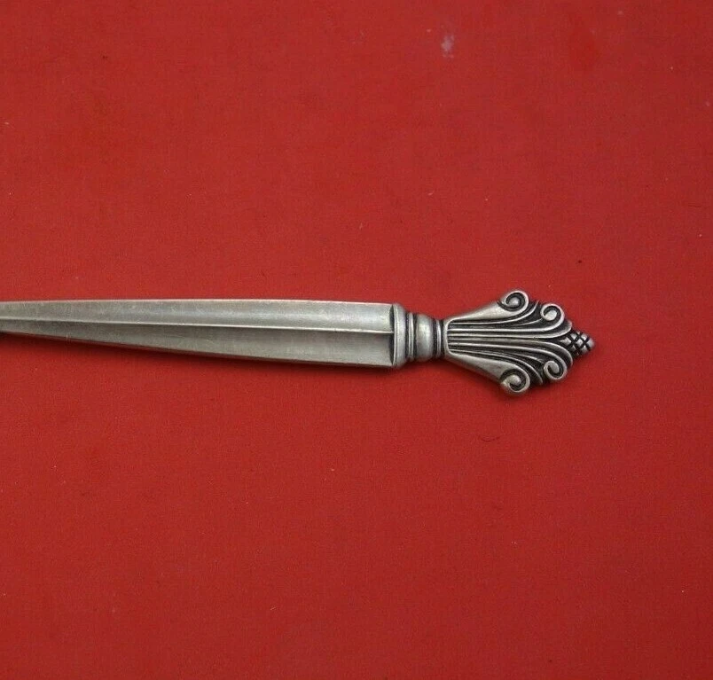 Garfo de sardinha prata esterlina 5 1/2" talheres Acanthus by Georg Jensen - Imagem 3 de 3