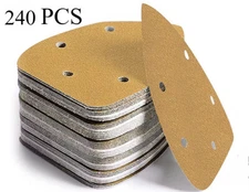 Mouse Sander Sandpaper Detail Sanding Pads Hook Loop 60-400Grit for Black+Decker