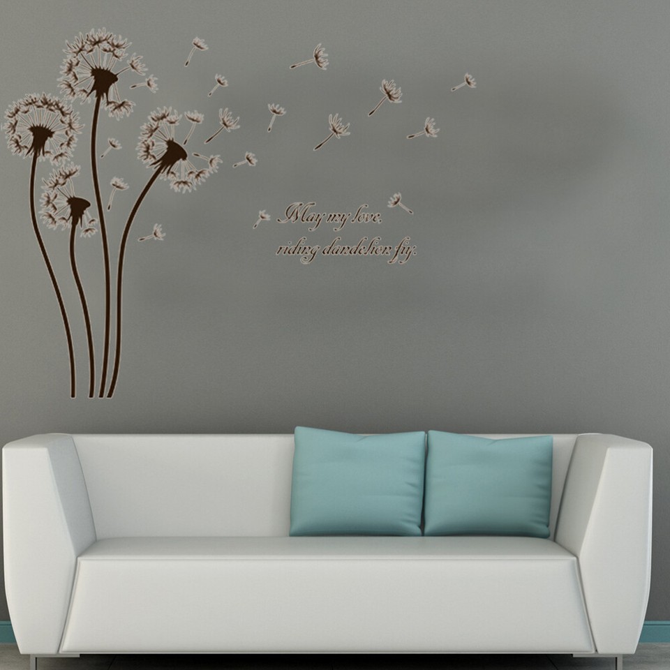Wall Art Wall Stickers Dandelion Wall Decals Floral Wall Stickers eBay