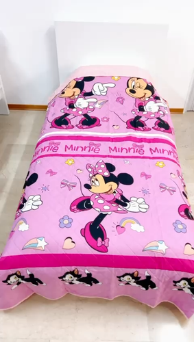 Disney Minnie Copriletto Trapuntato 150x250cm Letto Singolo Trapunta Leggera - Video 1 di 1