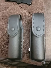 2 Safariland 38US Black SafariLaminate Black Snap Spray Holder mace gas canister