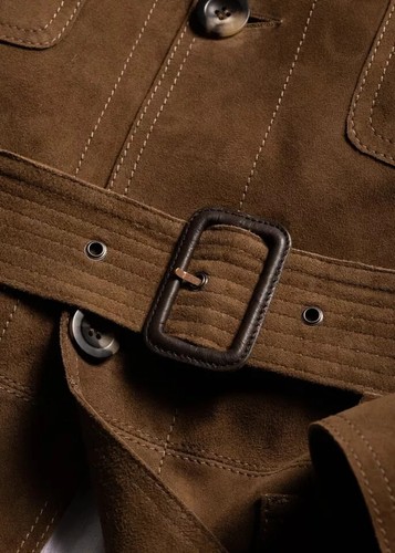 Elegant Brown Field Suede Leather Jacket Men Suede Jacket Made To Measure Jacket - Picture 6 of 12