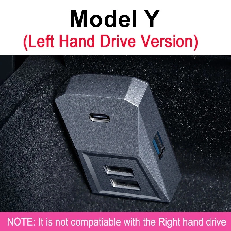 Glove Box USB Hub Docking Station Data Transfer for Tesla Model 3 Y