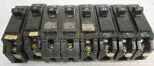 Mixed lot of 8 GE Circuit Breakers 6 THQB 1P 20A 2 THQB1P 15A