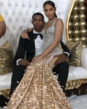 Luxury Mermaid Rhinestones Homecoming Party Dresses Evening Prom Gowns Open Back